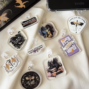 Fourth Wing USB-C Dammkontakt | Kindle Charms | Fantasy Bookish Charms