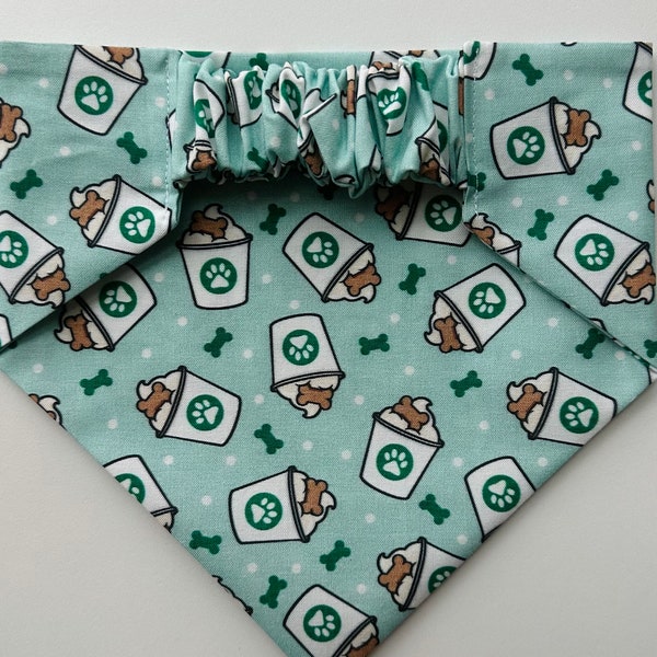 Green Pup Cup • Dog Scrunchie Bandana