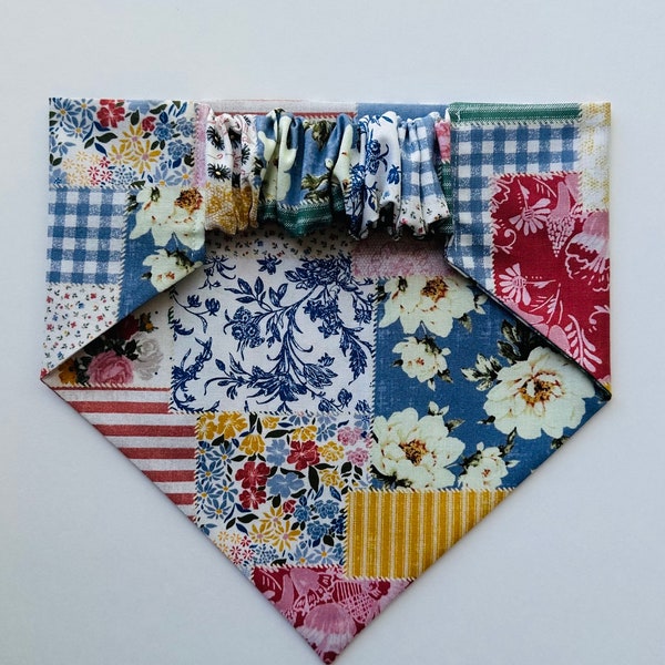 Vintage Patchwork • Dog Scrunchie Bandana