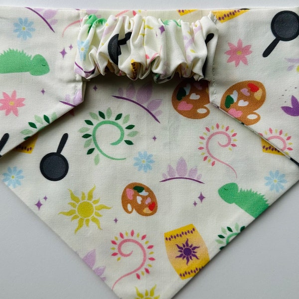 Frying Pan, Who Knew? • Tangled Inspired Dog Scrunchie Bandana