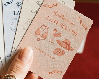 Personalized Bachelorette Beach Poker Cards Custom Bridesmaid Weekend Trip Keepsake Fun Hen Party Game Night Gift Bridal Squad Deck Set