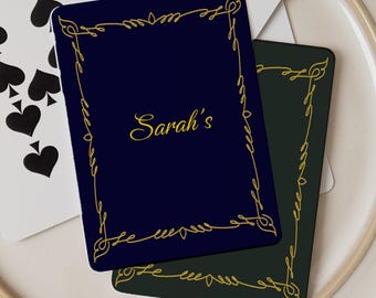 Personalized Name Poker Deck Vintage Playing Cards Custom Classic Casino Style Elegant Retro Design Gift for Him Her Unique Game Night Set