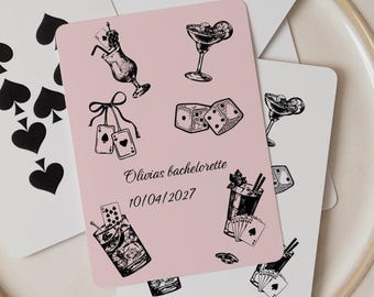 Custom Bachelorette Bachelor Cocktail Playing Cards Casino Party Game Deck Fun Hen Stag Night Gift Drinking Game Unique Celebration Cards