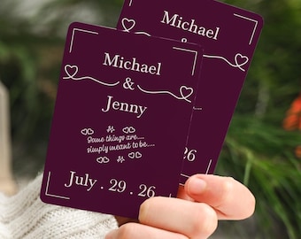 Personalized Wedding Playing Cards Custom Name Poker Deck Elegant Bridal Favor Gift for Couples Bride Groom Anniversary Unique Keepsake Set