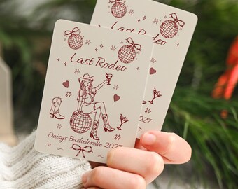 Personalized Bachelorette Poker Playing Cards Custom Bridal Party Deck Fun Hen Do Game Night Gift Bridesmaids Unique Party Favor Keepsake