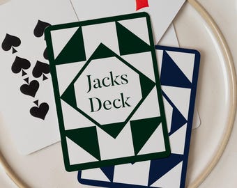 Personalized Monogram Playing Cards Poker Playing Cards Custom Deck Elegant Wedding Favor Gift for Him Her Anniversary Birthday Keepsake
