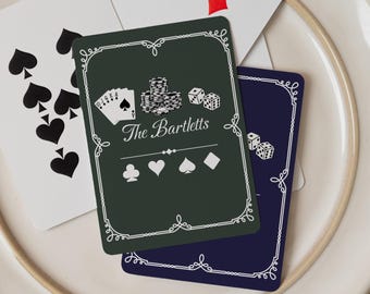 Personalized Playing Cards Deck Custom Vintage Poker Cards Classic Casino Style Elegant Retro Design Gift for Him Her Unique Game Night Set