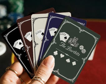Baraja de cartas personalizada: Cartas de póker vintage personalizadas (juego de 54 cartas)