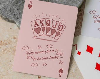 Personalized Initial Wedding Couples Poker Playing Cards Custom Monogram Deck Elegant Bridal Gift Romantic Keepsake Game Night Card Set