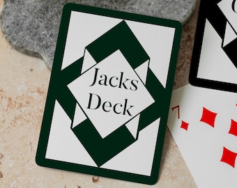 Personalized Playing Cards Geometric Pattern Luxury Custom Poker Deck Elegant Minimalist Design Premium Wedding Gift for Him Her Keepsake