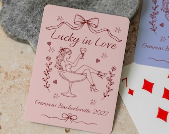 Personalized Bachelorette Poker Playing Cards Custom Bridal Party Deck Fun Hen Do Game Night Gift Bridesmaids Unique Party Favor Keepsake