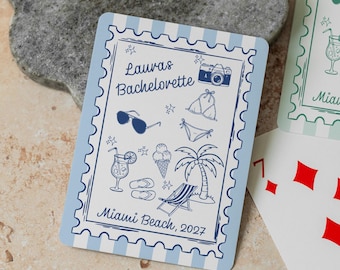 Personalized Bachelorette Poker Playing Cards Custom Bridal Party Deck Fun Hen Do Game Night Gift Bridesmaids Unique Party Favor Keepsake