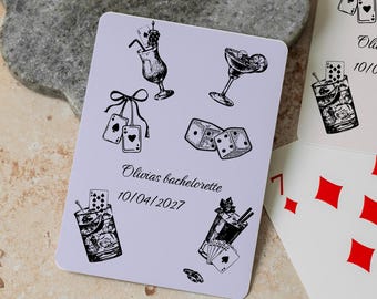 Custom Bachelorette Bachelor Cocktail Playing Cards Casino Party Game Deck Fun Hen Stag Night Gift Drinking Game Unique Celebration Cards