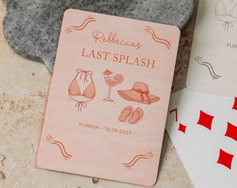 Personalized Bachelorette Beach Poker Cards Custom Bridesmaid Weekend Trip Keepsake Fun Hen Party Game Night Gift Bridal Squad Deck Set