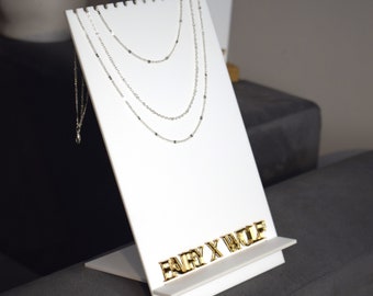 Porte-collier personnalisé en acrylique, présentoir à bijoux