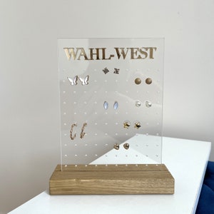 Acrylic Earring Display, Earring Holder, Transparent Earring Organizer, Stud Earring Holder, , Earring Stand, permanent jewelry display