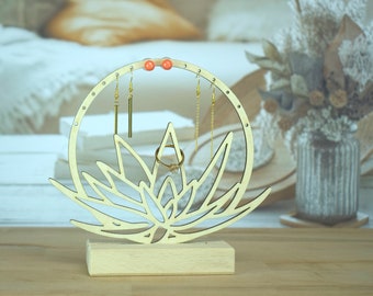 Minimalist Earring Display Stand, Wood Jewelry Organizer