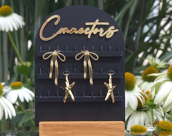 Personalized Black Acrylic Charm Display Stand, Jewelry Organizer