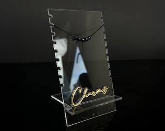 Clear Acrylic Bracelet Display Stand, Gold Personalization