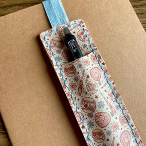 Faux Leather Pen Holder Band: Handstitched Notebook & Planner Accessory