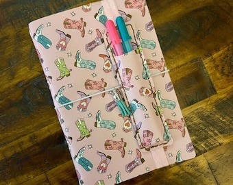 Pen Holder for Notebook and Planner | Faux Leather A5 Journal Accessory