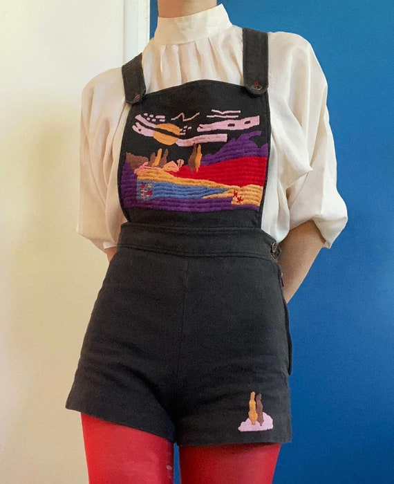 1960s Emmanuelle Khanh Paris embroidered short jum