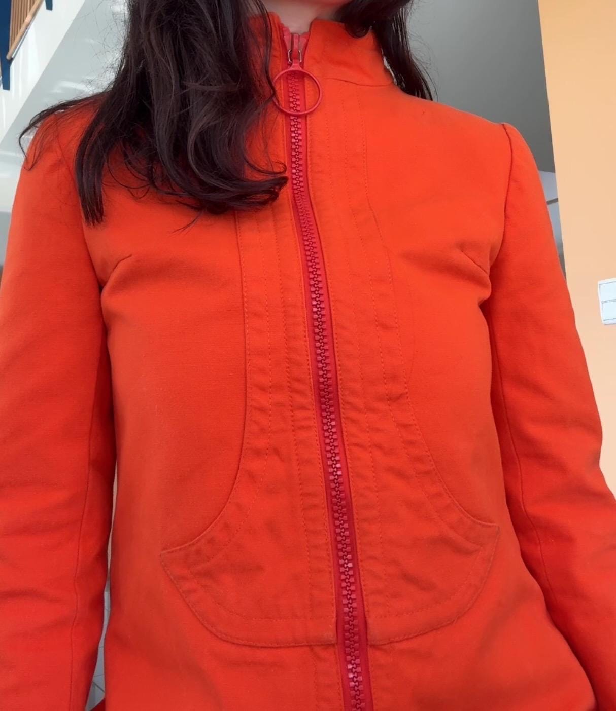 Late 1960s Pierre Cardin Iconic and Collectible Orange Jacket
