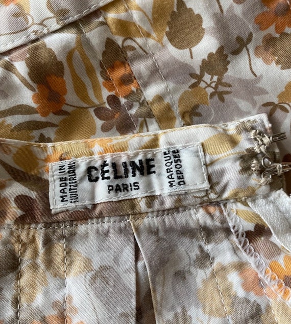 1970s Céline paris floral soft cotton skirt made … - image 3