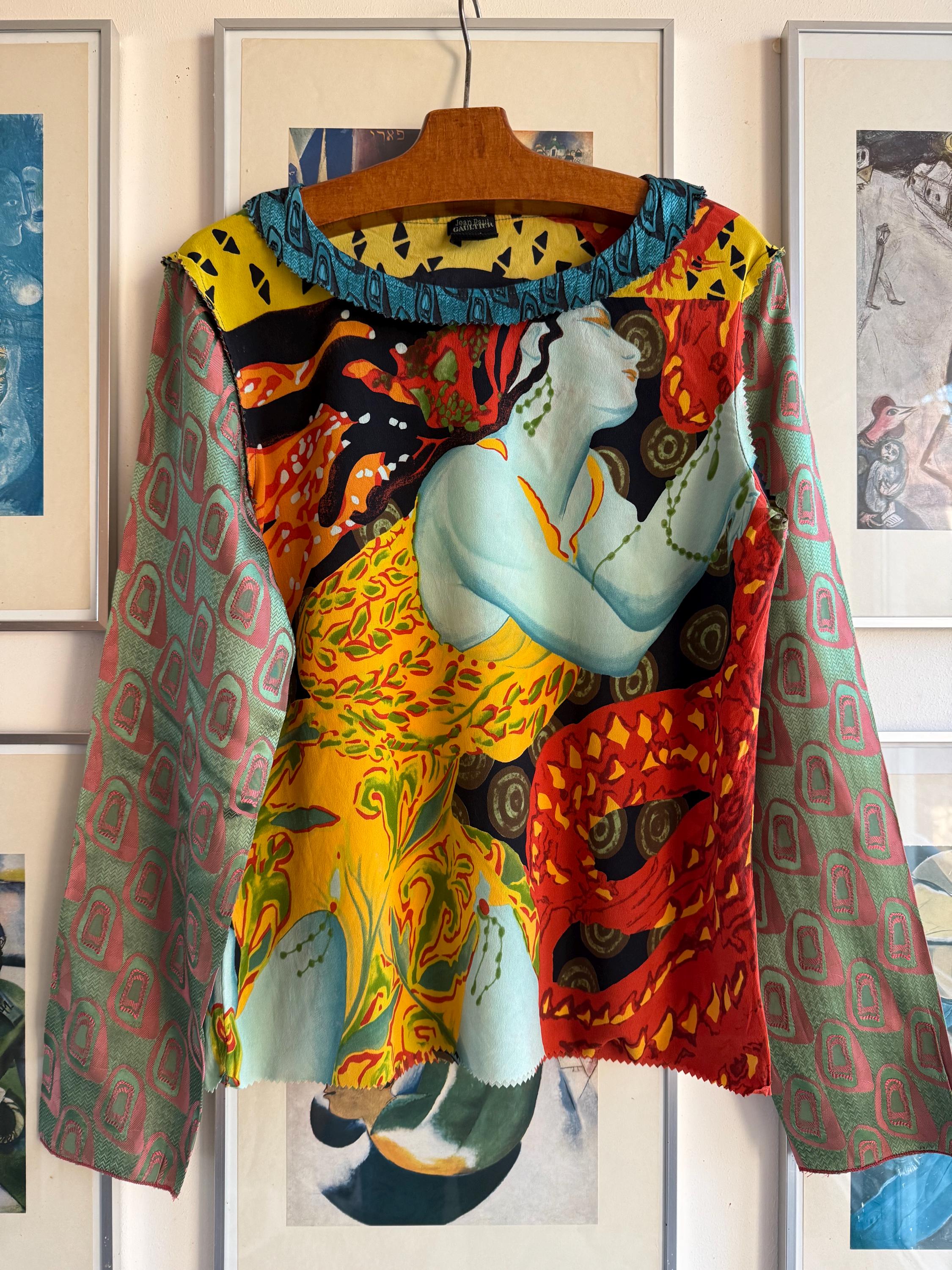 2002 Jean Paul Gaultier Léon Bakst Bacchante Silk Top, Small - Etsy