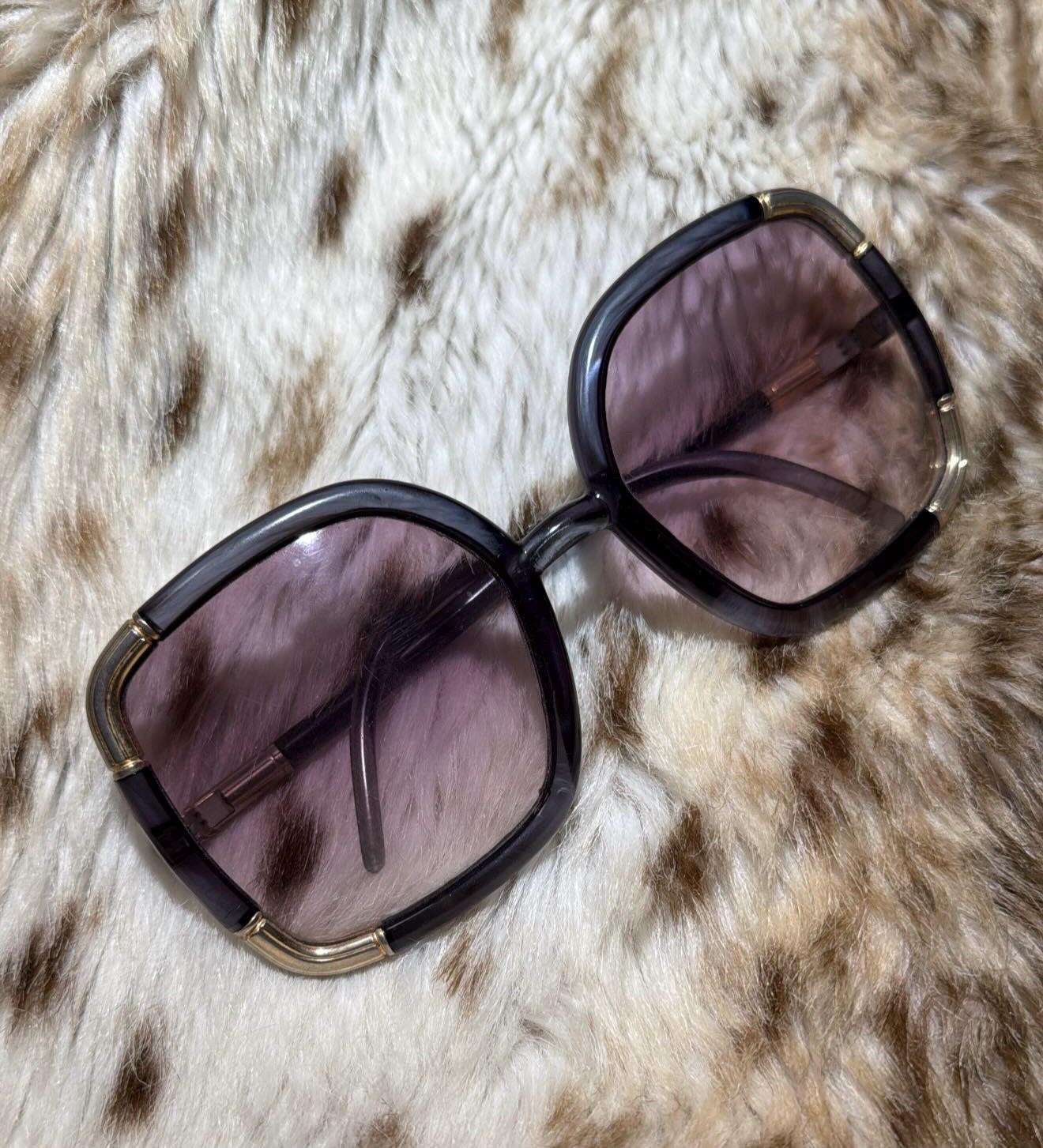 1970s Ted Lapidus Paris Iconic Translucent Smoky Frame  display picture 1