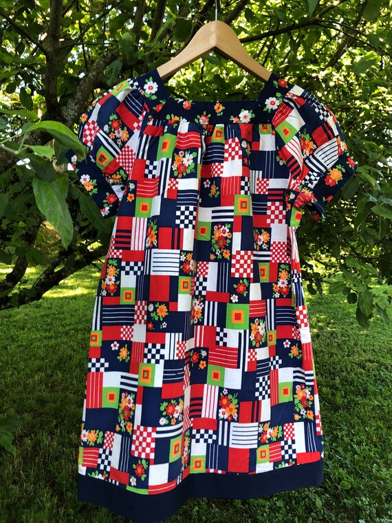 Adorable Rare 1960s Yellow Cotton Mini Dress