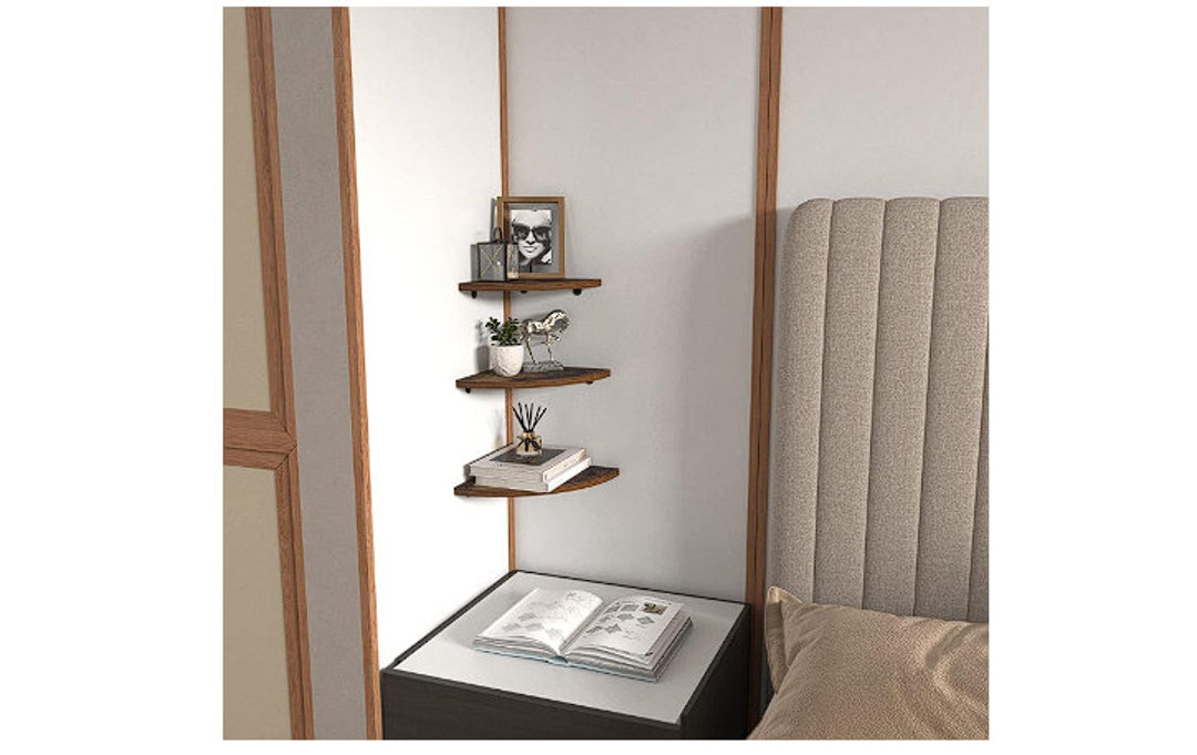 Corner Shelf Rustic Wood Corner Wall Shelves 6 Pack Wall Mount Etsy