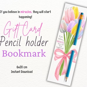 Cartão criativo para o dia da mulher, porta-lápis, marcador de livro, porta-canetas e cartão de felicitações, presente para impressão para mãe, professora, amiga – Design digital floral