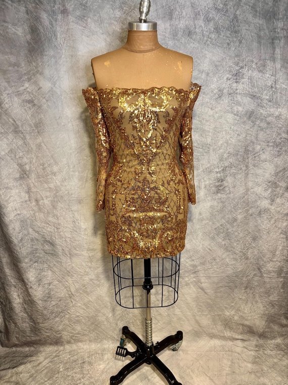 Gold Mini Dress (Size 8) Gold Mini Dress (Size 8)