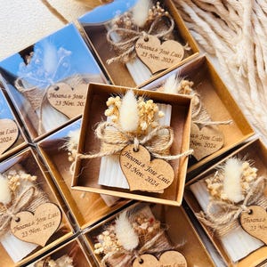 Bomboniere di sapone fatte a mano per gli ospiti, bomboniere di sapone per la festa nuziale, regalo di sapone personalizzato, lavanda Rustik, sapone per baby shower, sapone regalo