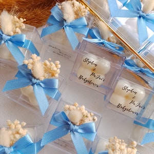 Personalized Wedding Candle Favors for Guest, Engagement Candle Favors, Bubble Candle Wedding Gift, Baptism Candle Favors, Bridesmaid Gift