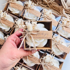 Recuerdos de velas de boda, Regalo de vela rosa, Favores de dama de honor para invitados, Favor para boda, Vela de boda elegante, Regalo de vela de compromiso