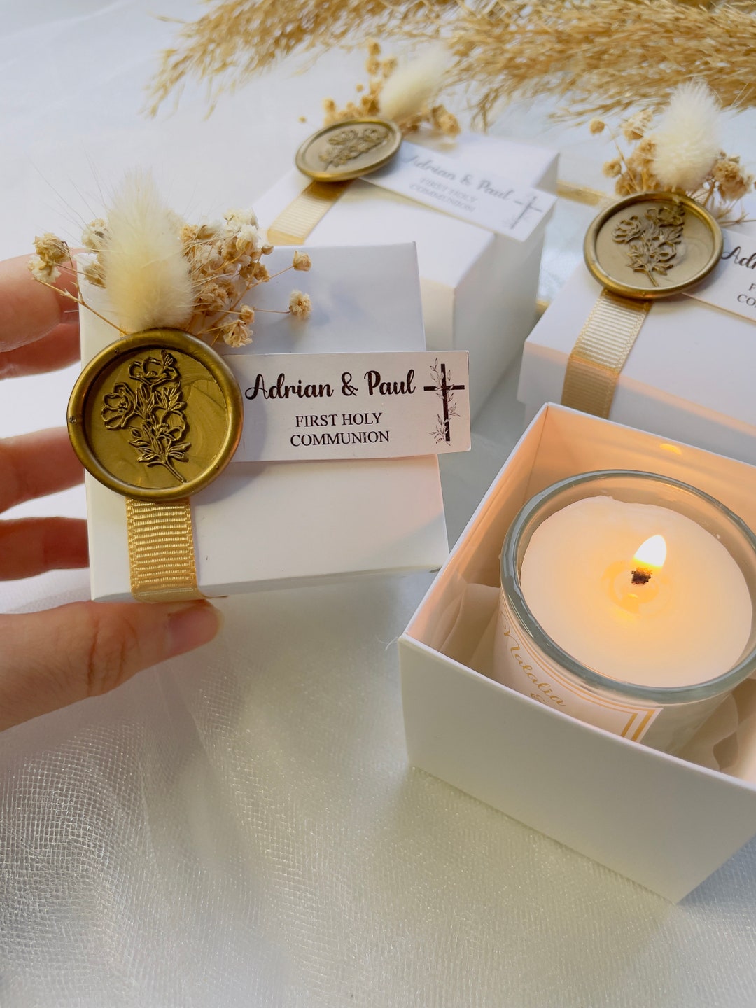 Personalized Wedding Candle Favors: Elegant Glass Cup Candle Gift - Etsy