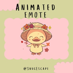 Cute Kawaii Duck Animated Emotes  duck twitch, youtube, discord emotes, cute cottagecore ducky, trendy emotes, anime cartoon , spring vibes