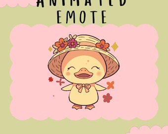 Geanimeerde Kawaii Duck-emotes, Twitch, Discord, YouTube