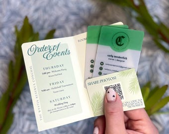personalized hotel room key card sleeves Wedding Event Guest Room Key Card Holder Floral Rose Theme main image 0