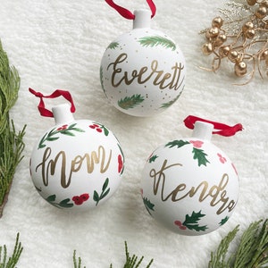 Handpainted personalized ornaments