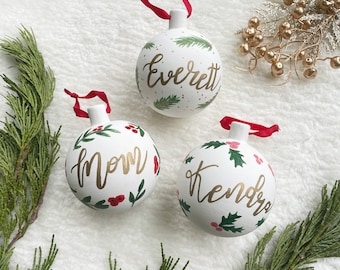 Handpainted personalized ornaments