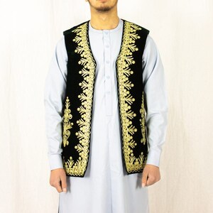 Afghani Men Shalwar Kameez Set With Handmade Waistcoat - Etsy
