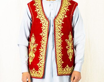 Afghani Men Shalwar Kameez Set With Handmade Waistcoat - Etsy