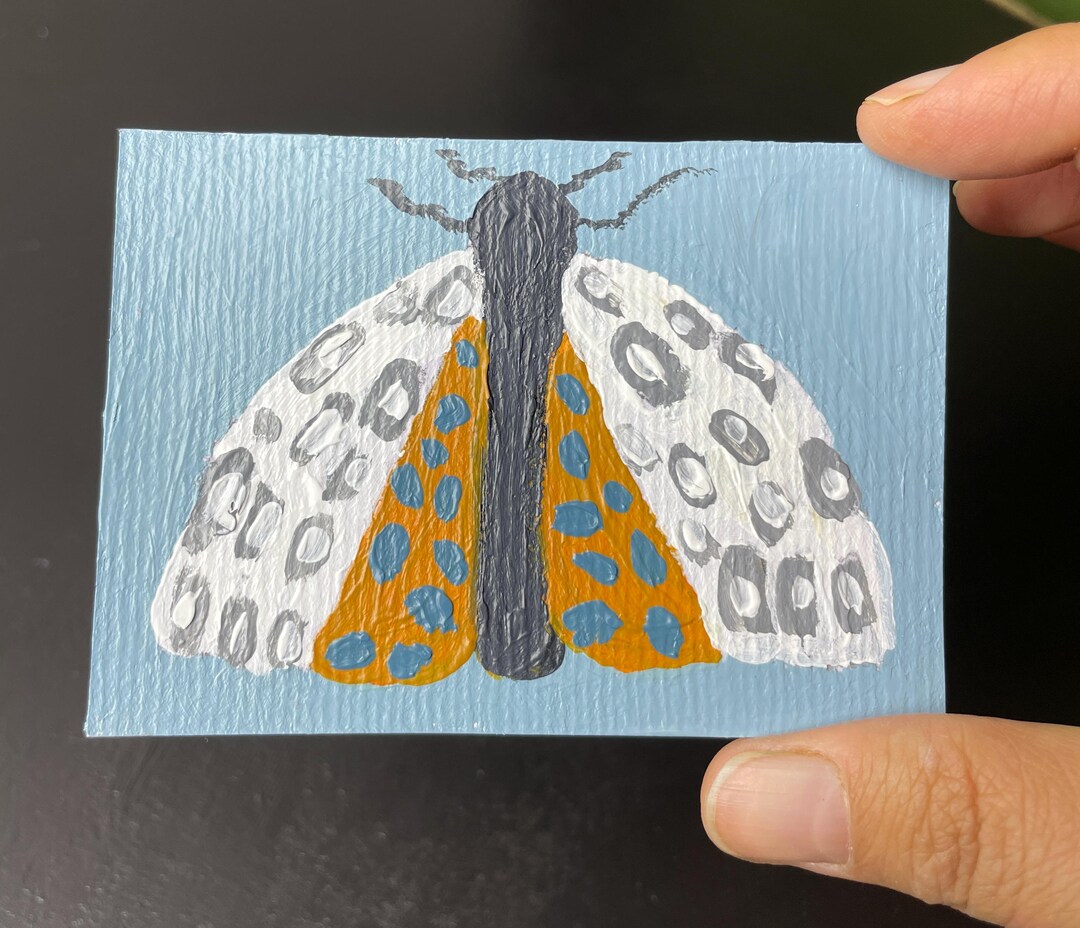 AСEO Original Art Abstract Butterfly Painting ACEO Card Miniature ...
