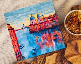 Original Venice painting Art Grand Canal Italy landscape Venice cityscape Architecture Seascape Paintin Venice travel Venice Italy art