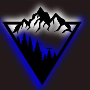 Mountain Metal Wall Art,Mmountain Metal Art,Mountain Decoration,Metal Sİgns,Metal Signs