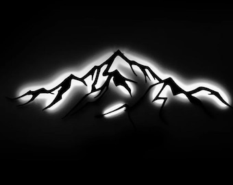 Mountain Metal Wall Art, Mountain Metal Decor, Mountain Metal Sign, Christmas Gift , Home Gift