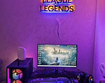 League Of Legends Wall Art, League Of Legends Wall Art ,Gift , Gift For Player, Gift For Player Metal Wall Art, Illuminated Metal Wall Art
